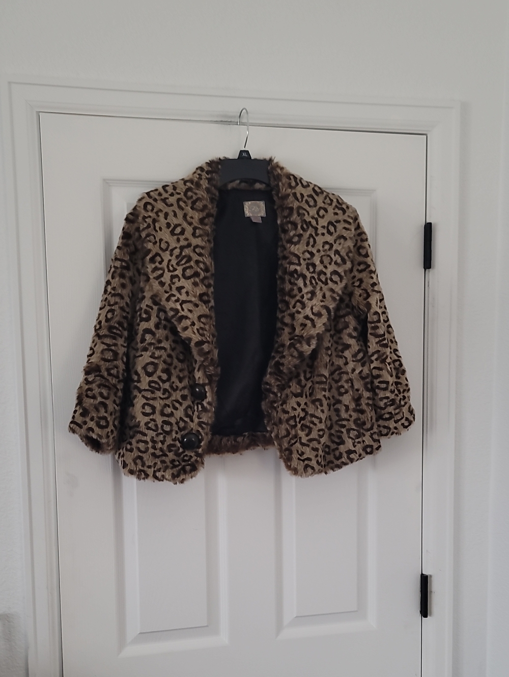 Forever 21 Leopard Print Teddy Faux Fur Jacket - Brown & Black